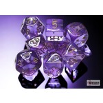 Chessex Lab Dice 6 Translucent Lavender/Gold 7 die set