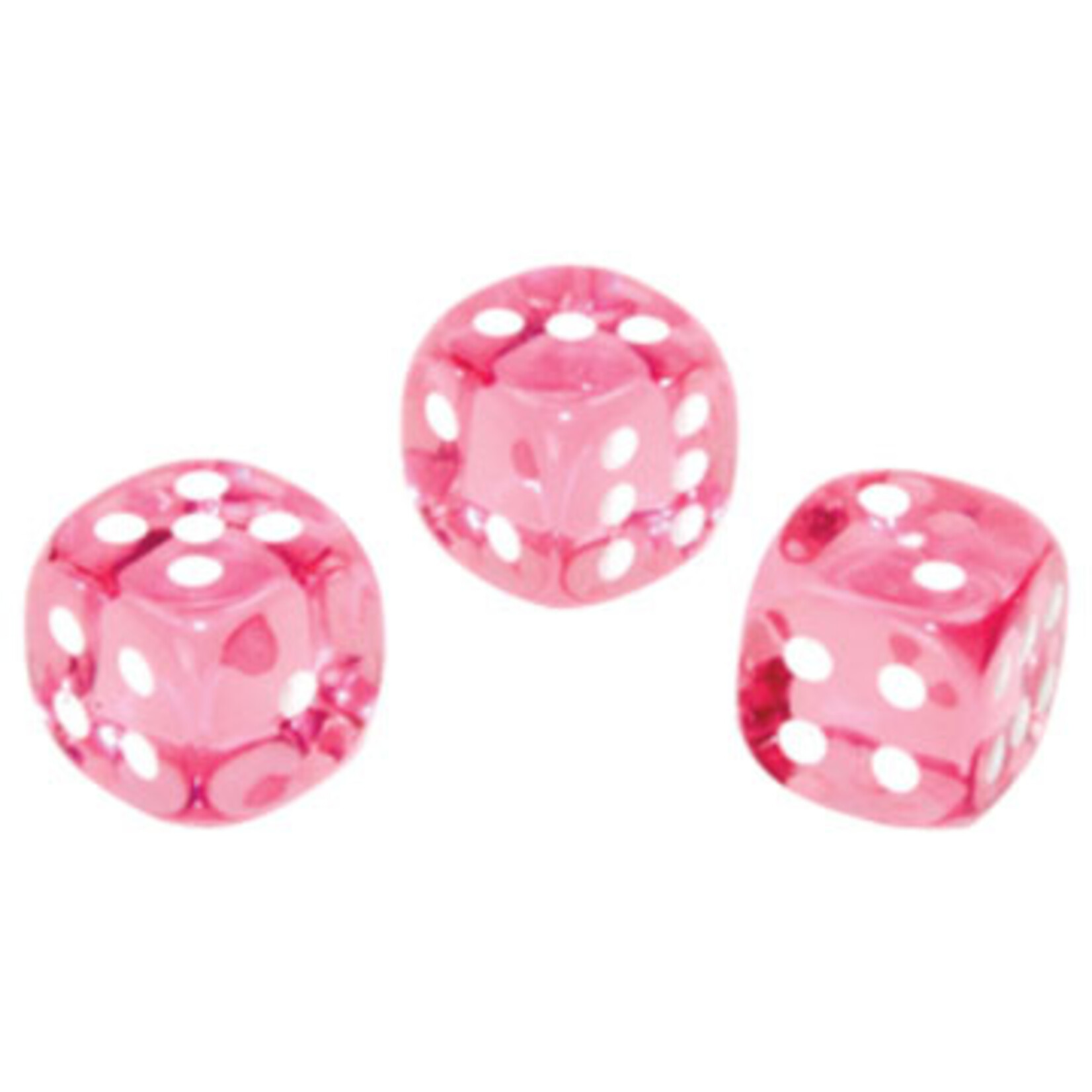 Chessex Translucent: 12mm D6 Pink/White (36)