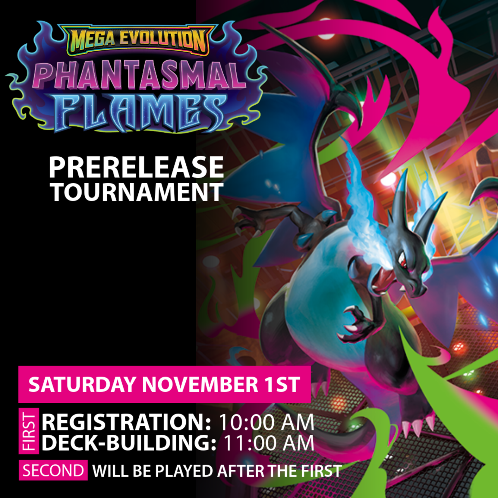 Pokemon USA Pokemon Phantasmal Flames Prerelease November 1st