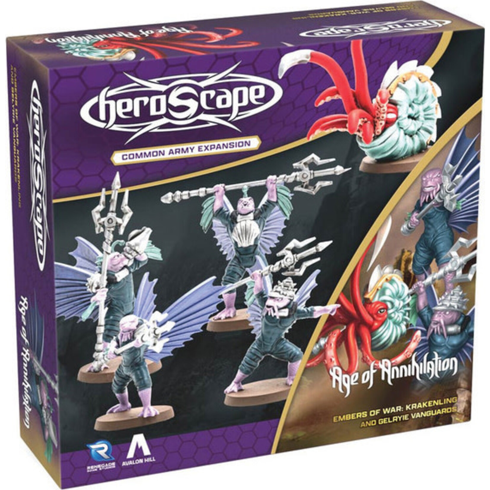 Renegade Game Studios Heroscape: Krakenling and Gelyrie Vanguards Army Expansion