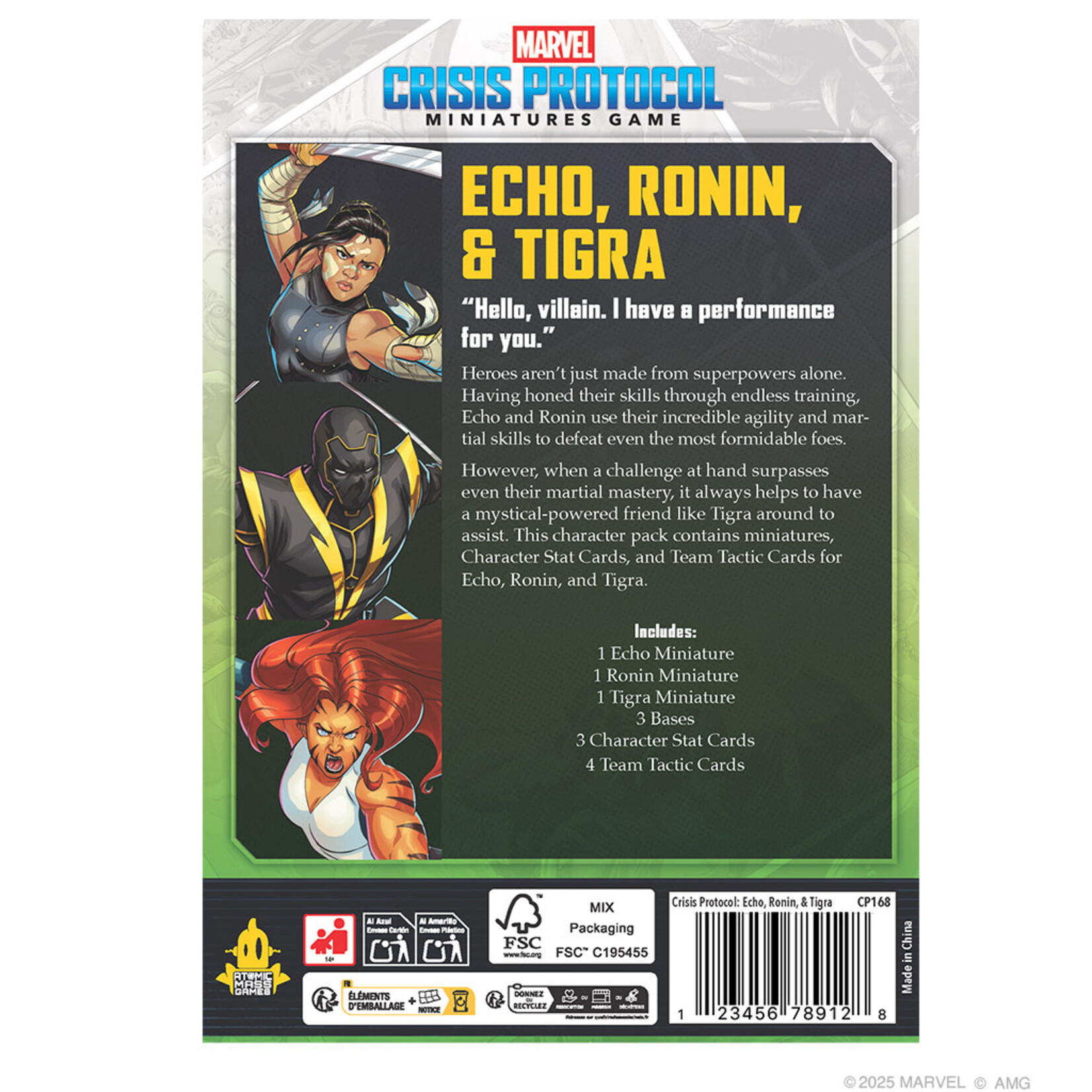 Atomic Mass Games MCP Echo, Ronin, & Tigra