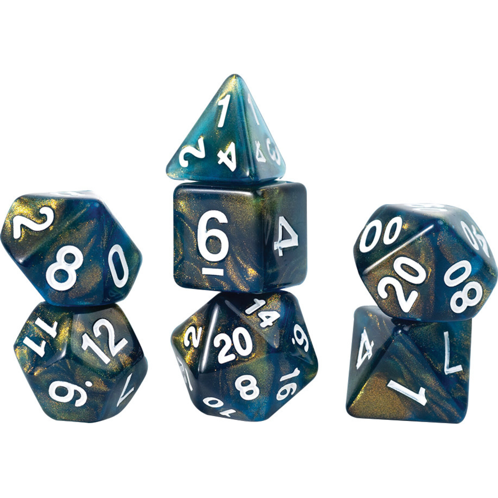 Sirius Dice RPG Dice Set (7): Treasure Series - Onyx