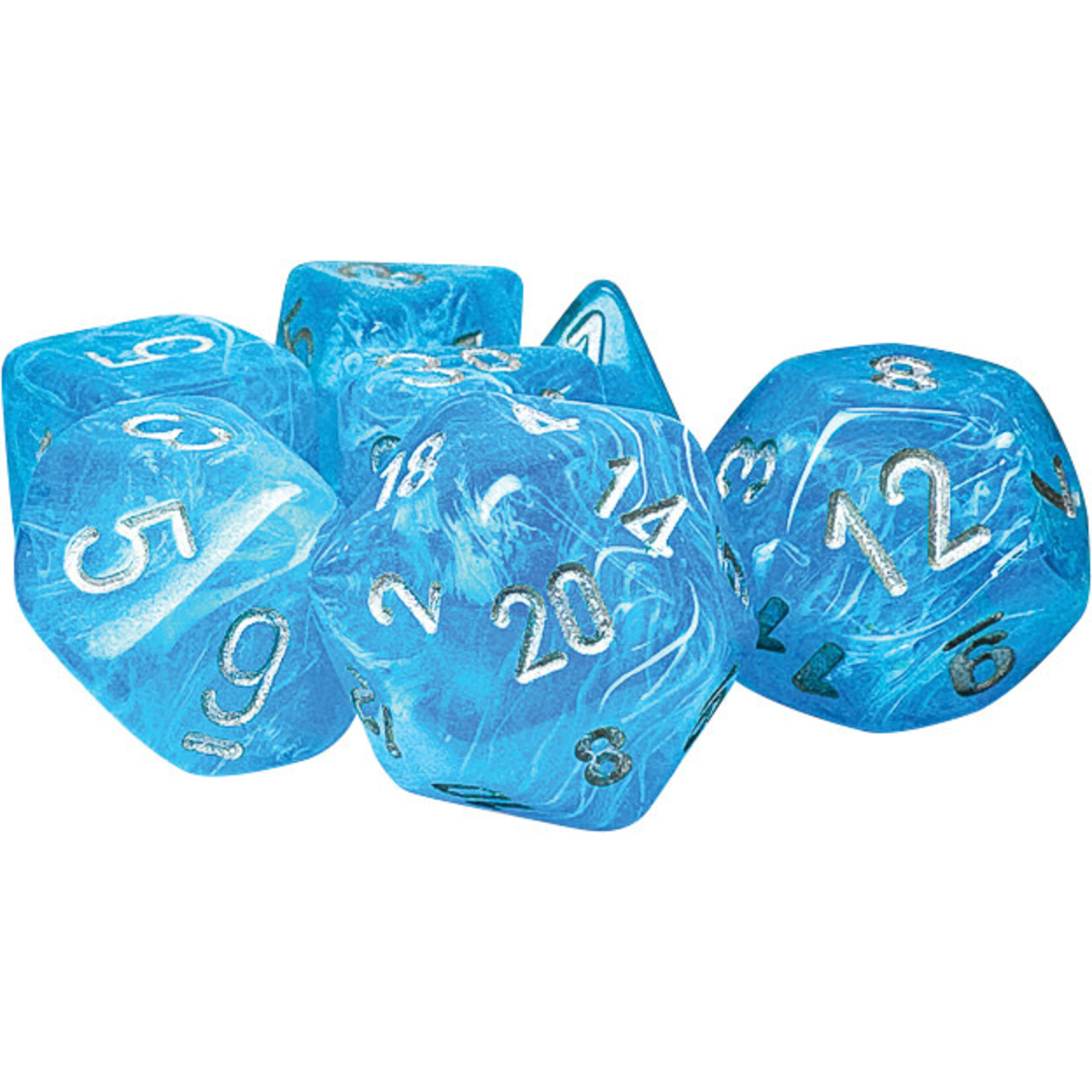 Chessex Mega-hedral Luminary Sky/silver 7-Die Set