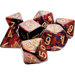 Chessex Scarab: Mega-hedral Blue Blood/gold 7-Die Set