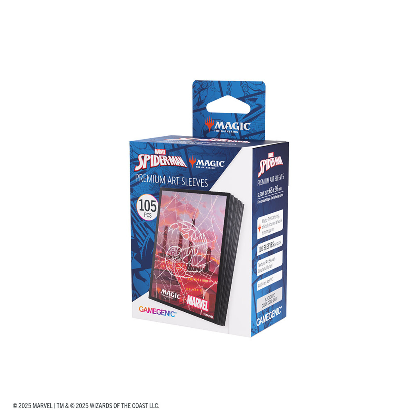 GAMEGEN!C MTG Marvel's Spider-Man Premium Art Sleeves - Spider-Man Mountain