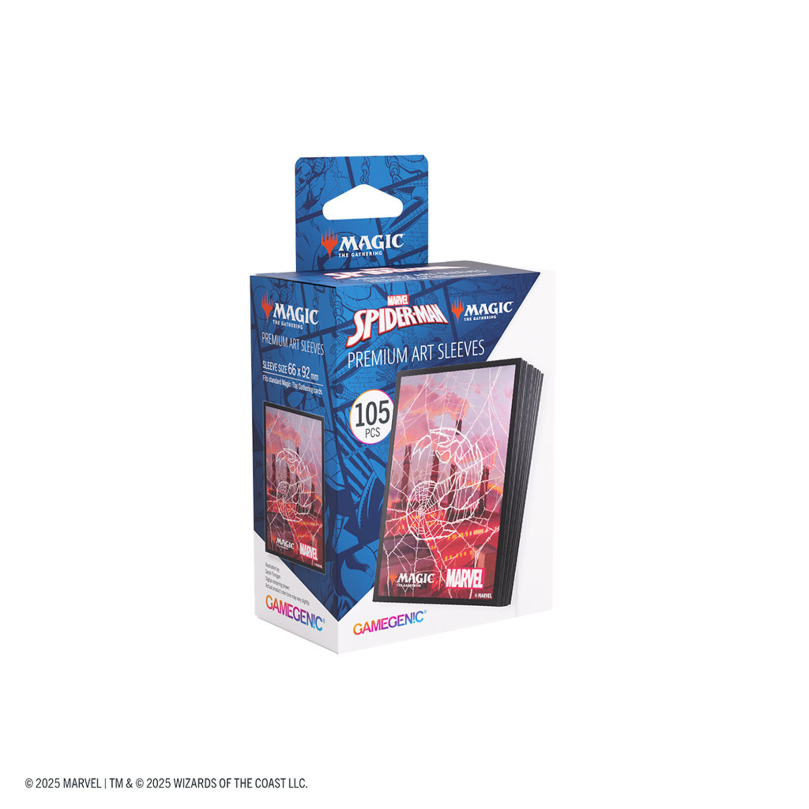 GAMEGEN!C MTG Marvel's Spider-Man Premium Art Sleeves - Spider-Man Mountain