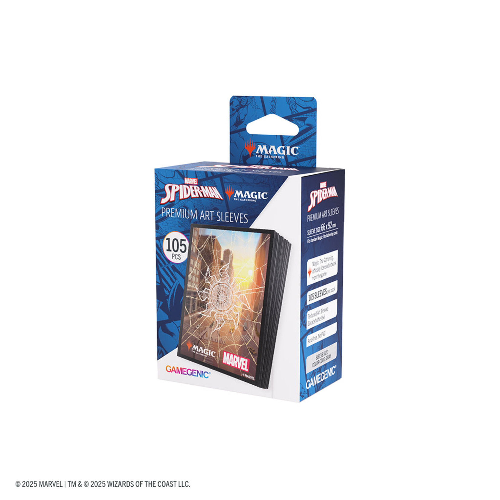GAMEGEN!C MTG Marvel's Spider-Man Premium Art Sleeves - Spider-Man Plains