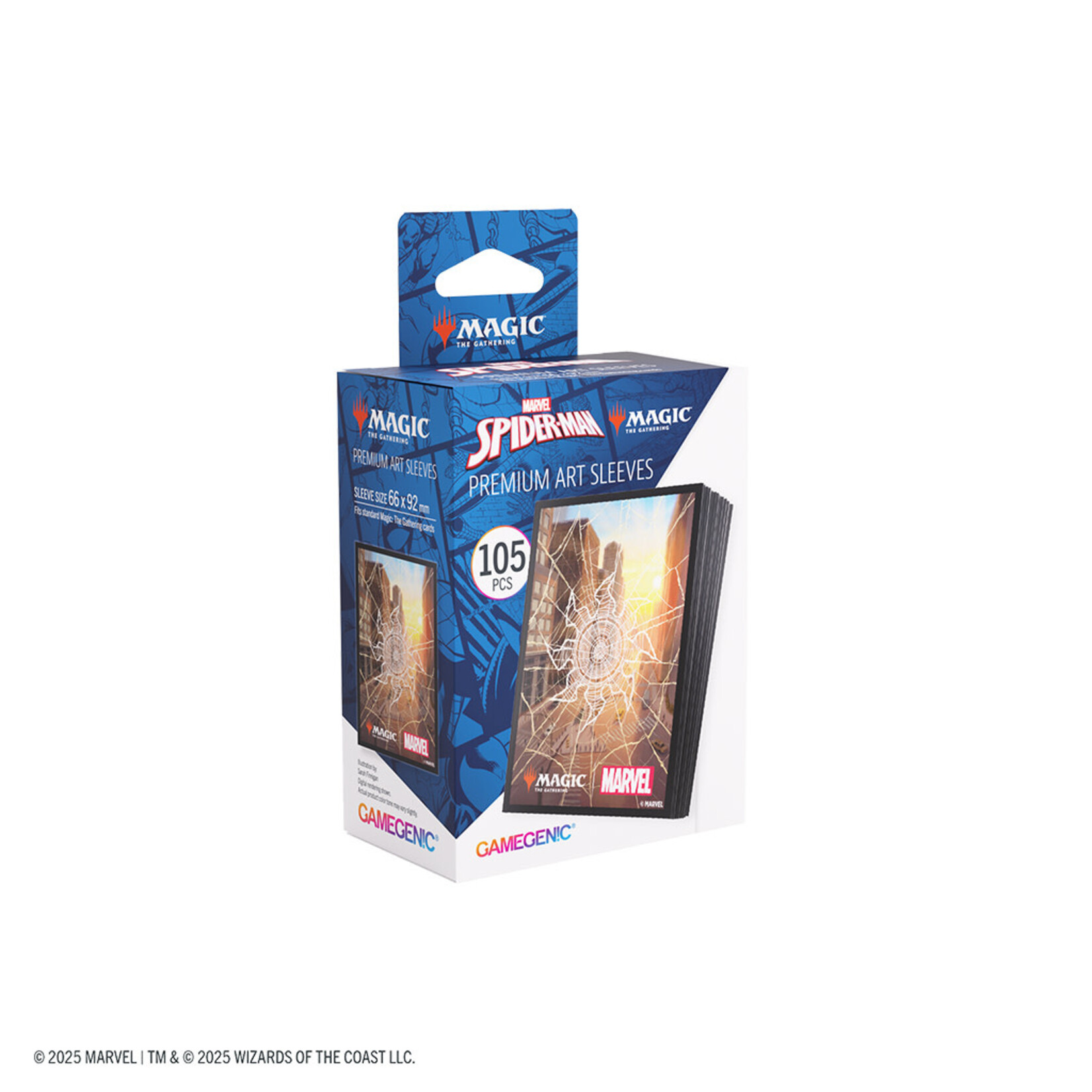 GAMEGEN!C MTG Marvel's Spider-Man Premium Art Sleeves - Spider-Man Plains