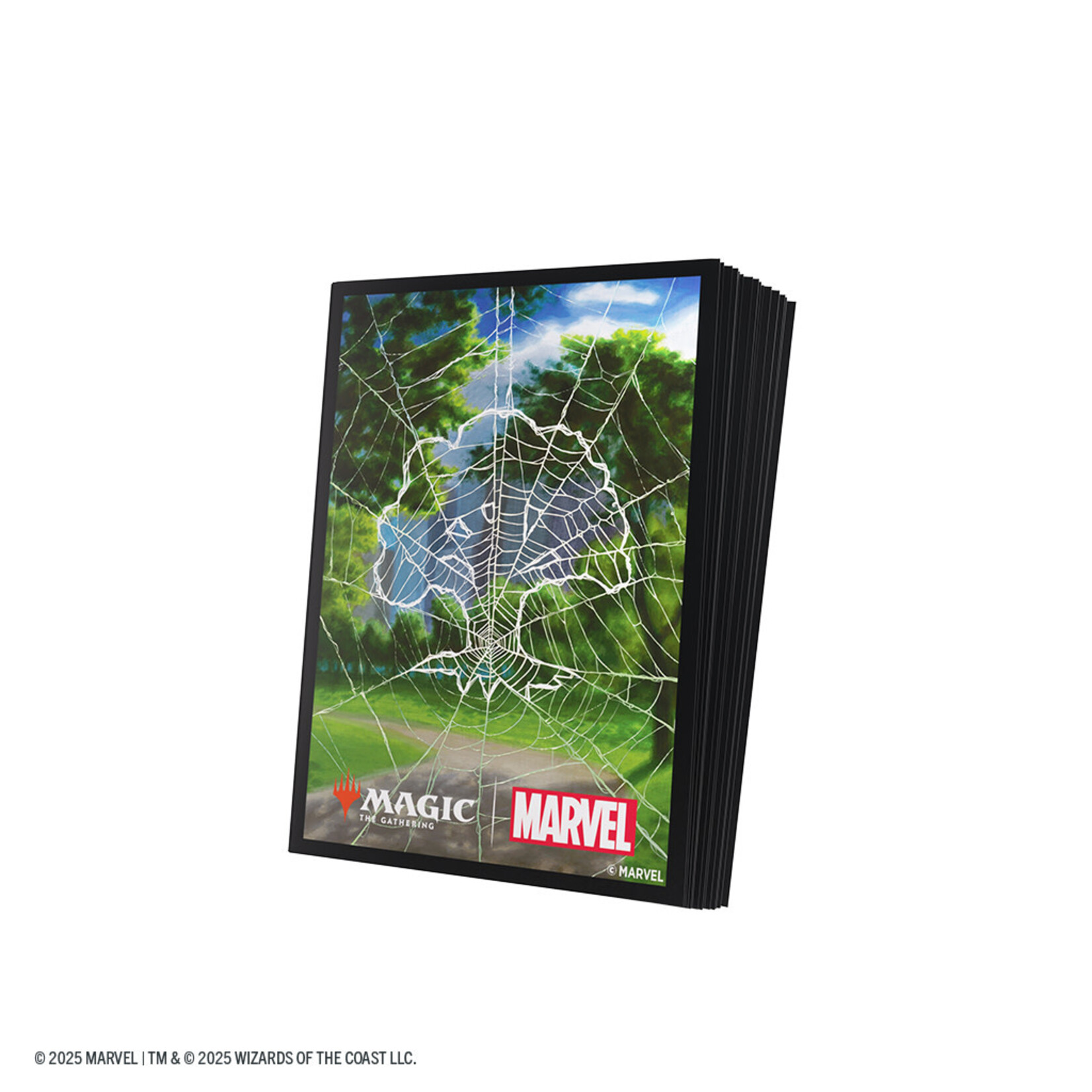 GAMEGEN!C MTG Marvel's Spider-Man Premium Art Sleeves - Spider-Man Forest