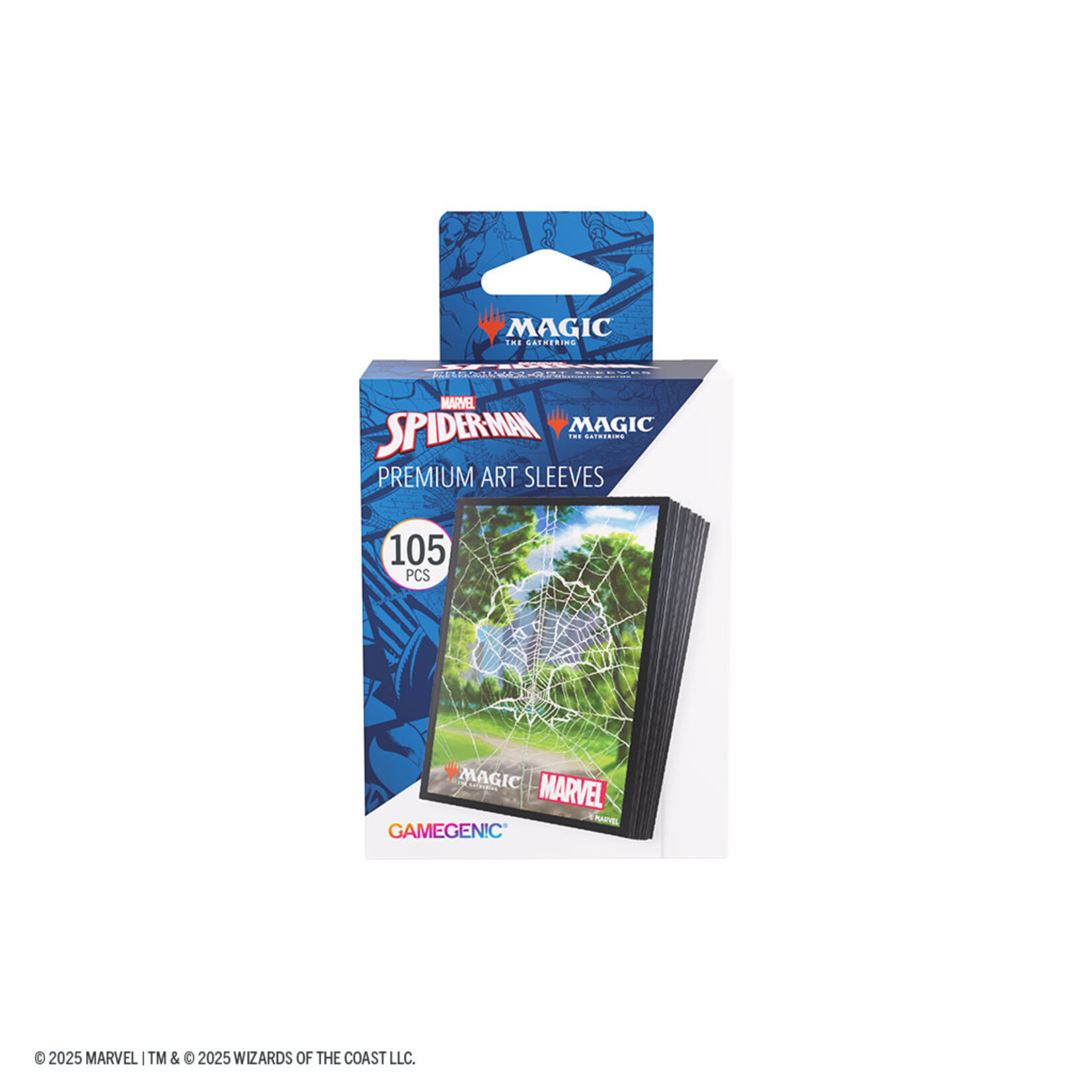 GAMEGEN!C MTG Marvel's Spider-Man Premium Art Sleeves - Spider-Man Forest