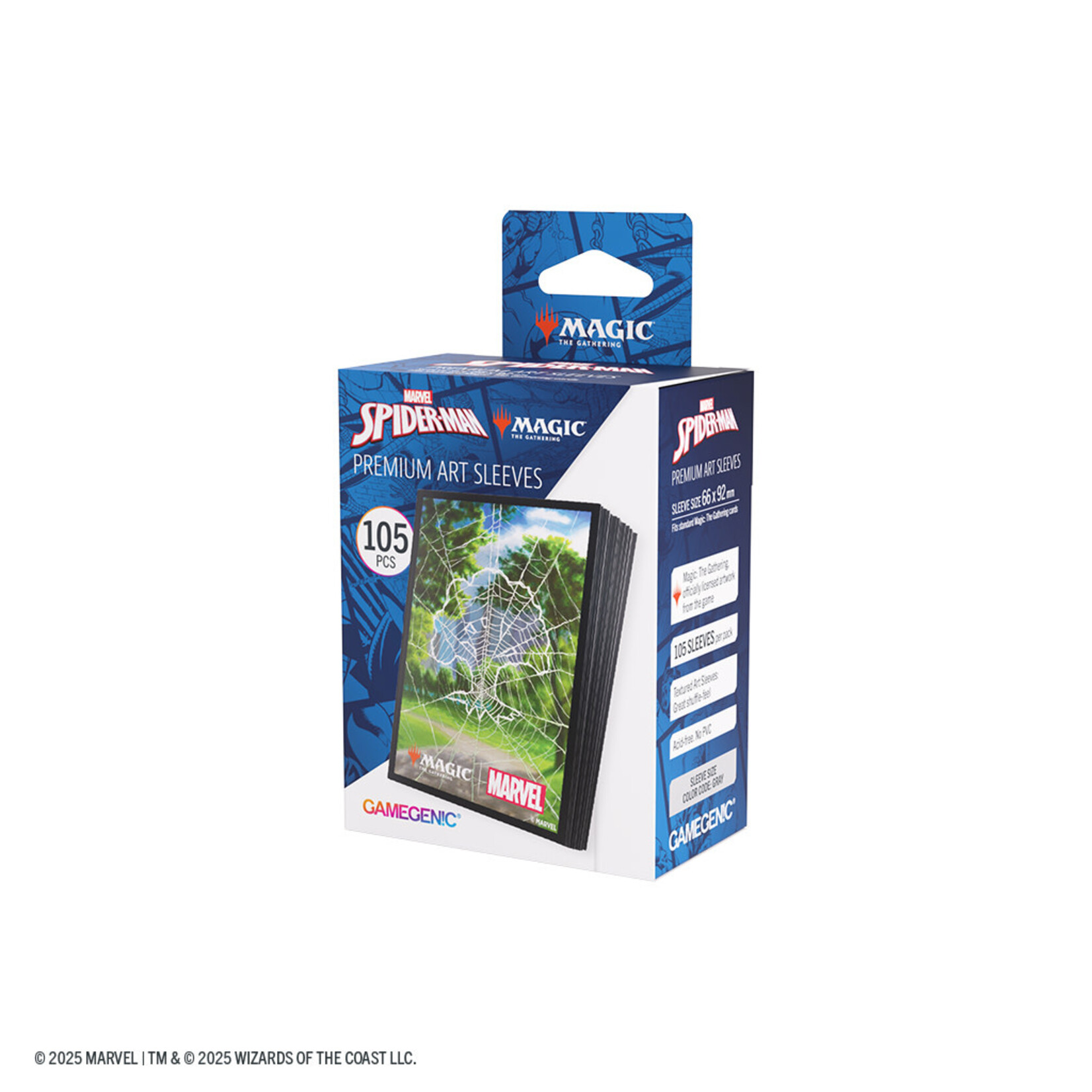 GAMEGEN!C MTG Marvel's Spider-Man Premium Art Sleeves - Spider-Man Forest