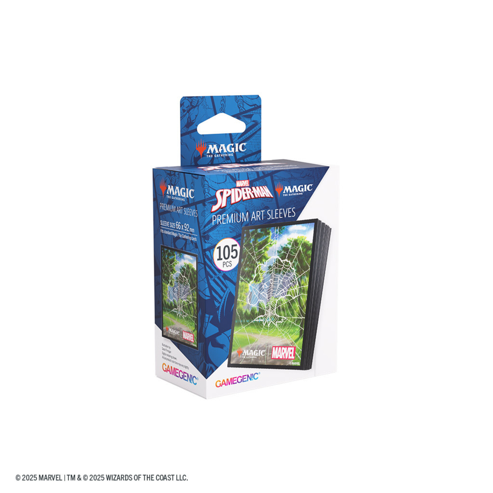 GAMEGEN!C MTG Marvel's Spider-Man Premium Art Sleeves - Spider-Man Forest