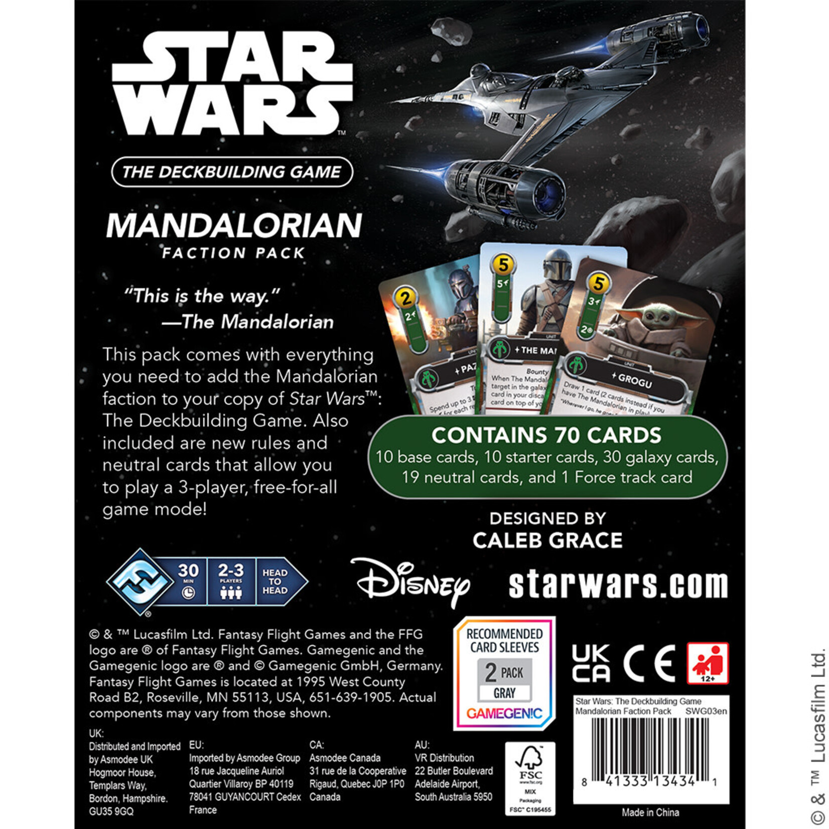 Fantasy Flight Games Star Wars: The Deckbuilding Game - Mandalorian Faction Pack