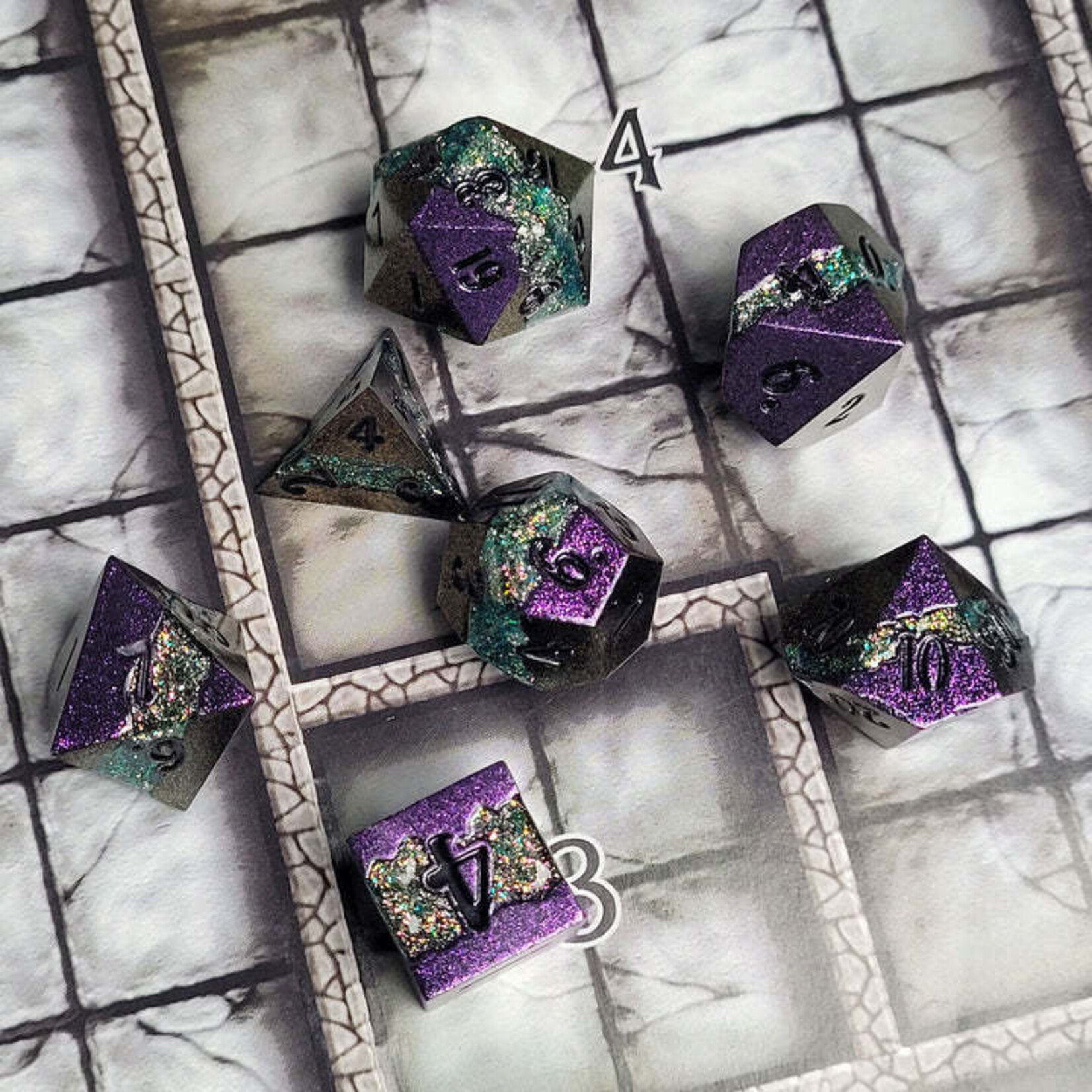 Forged Gaming Brilliant Expanse 7-Piece Metal Dice Set