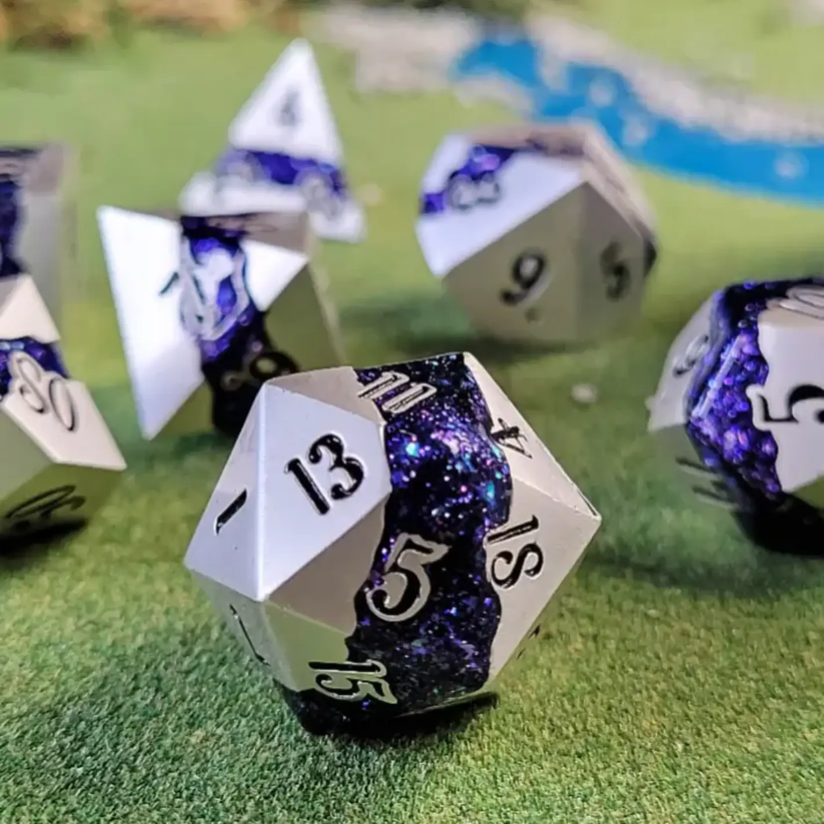 Forged Gaming Galactic Flume 7-Piece Metal Dice Set