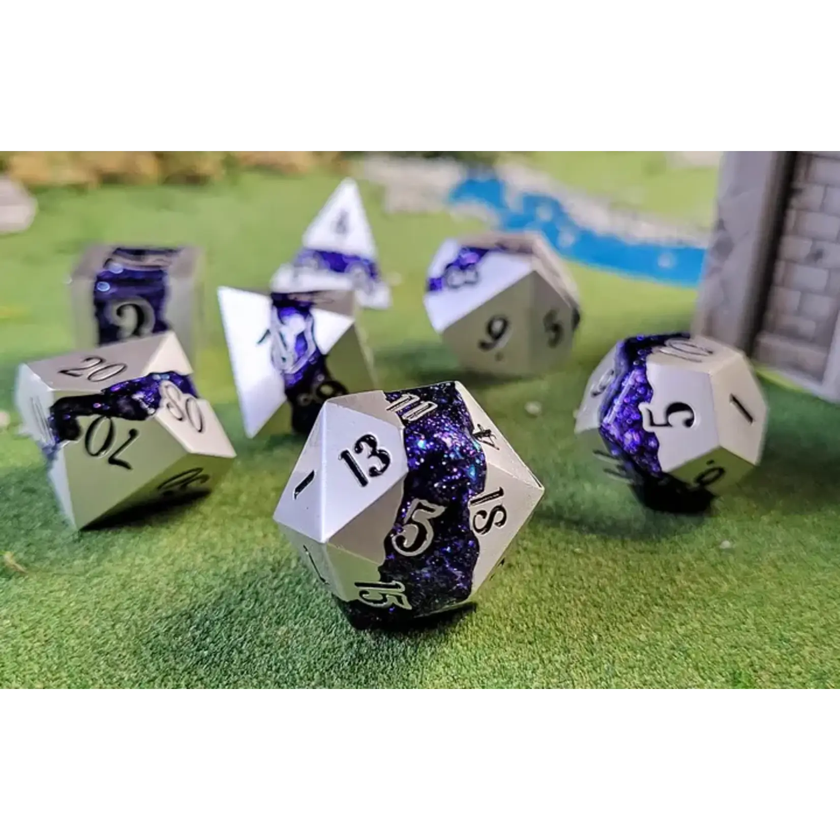 Forged Gaming Galactic Flume 7-Piece Metal Dice Set