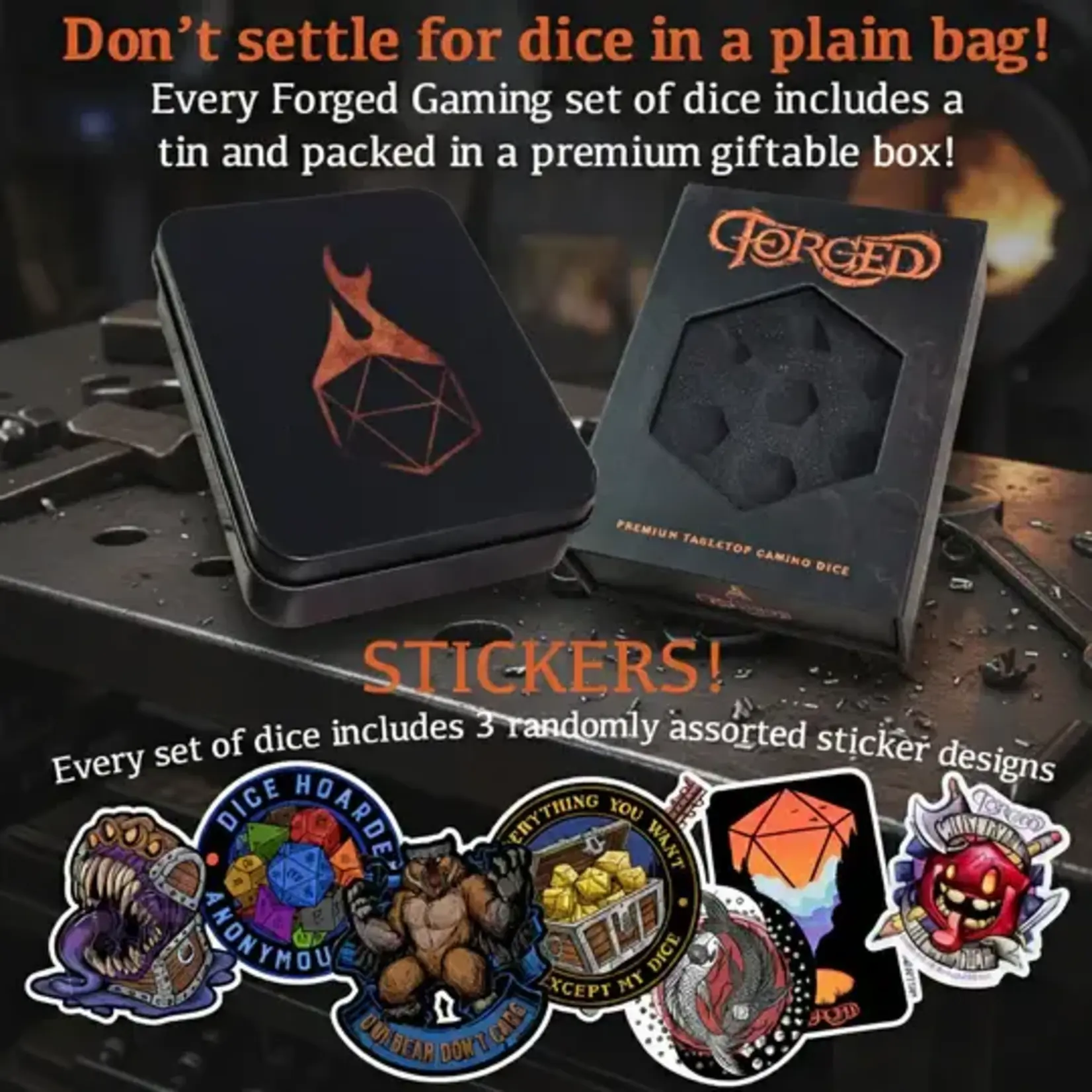 Forged Gaming Guardian  Spectrum Set of 10 Metal Dice