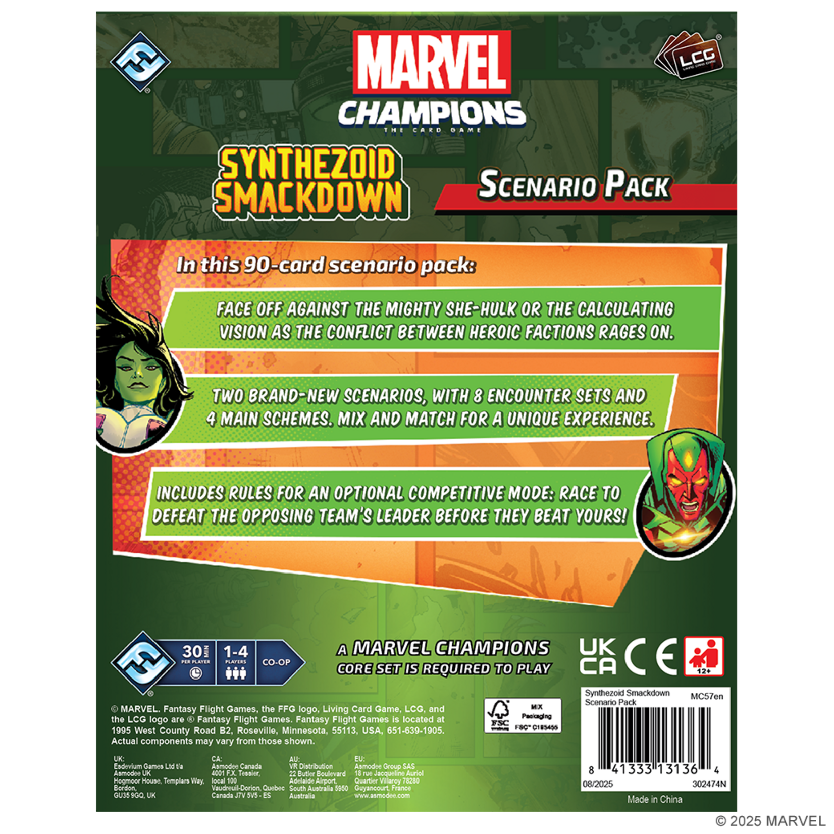 Fantasy Flight Games Marvel Champions The Card Game -Synthezoid Smackdown Scenario Pack
