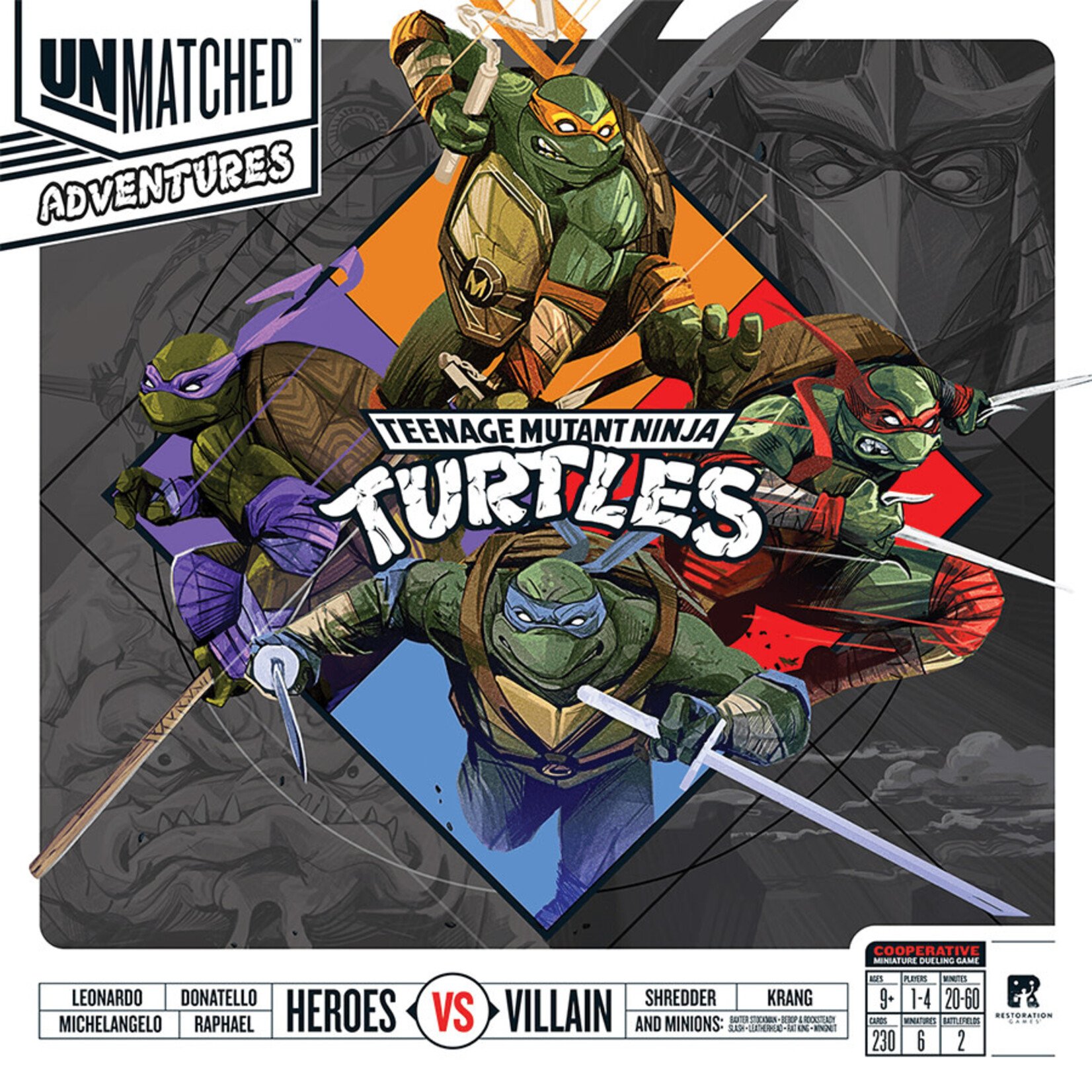 Restoration Games Unmatched Adventures: Teenage Mutant Ninja Turtles