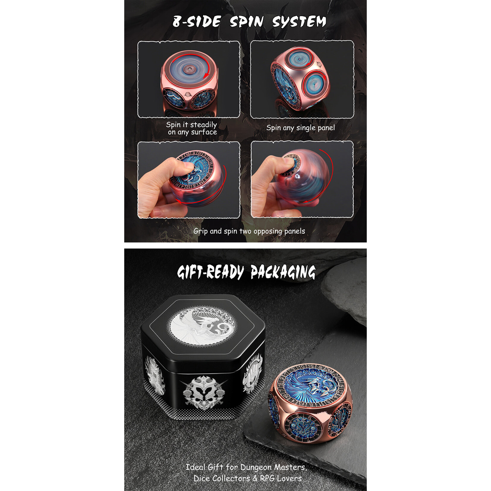 Octagon Spinner Dice