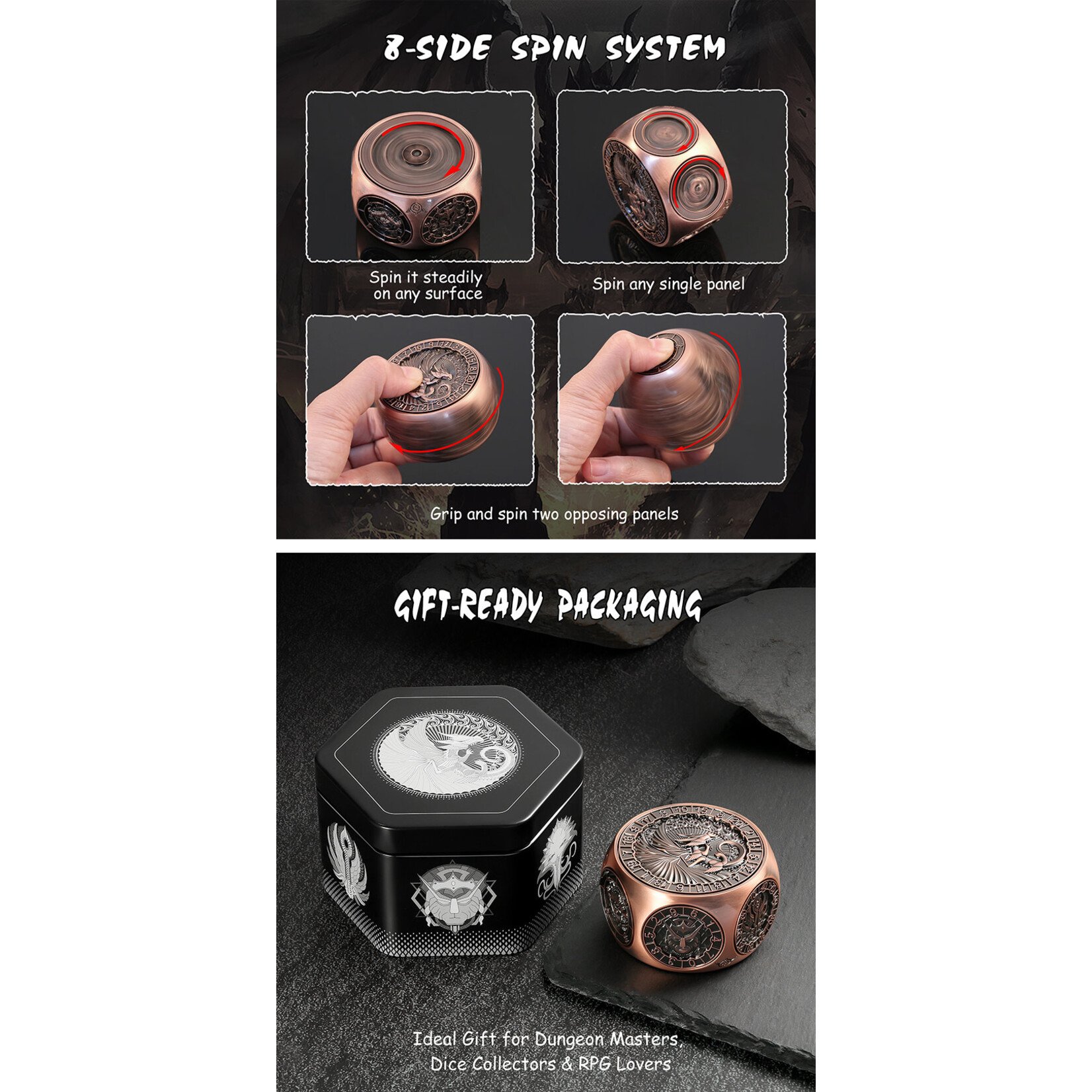 Octagon Spinner Dice