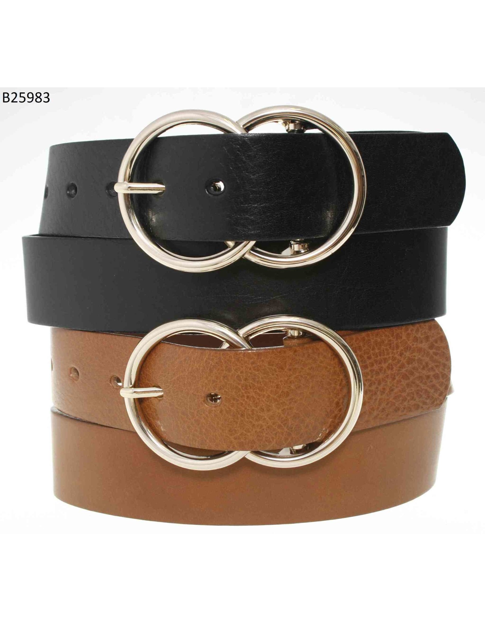 double ring leather belt