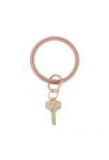 O Venture Smooth leather key ring (Rose Gold)