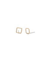Laughing Sparrow Laughing Sparrow - Tiny Gold Fill Square Studs