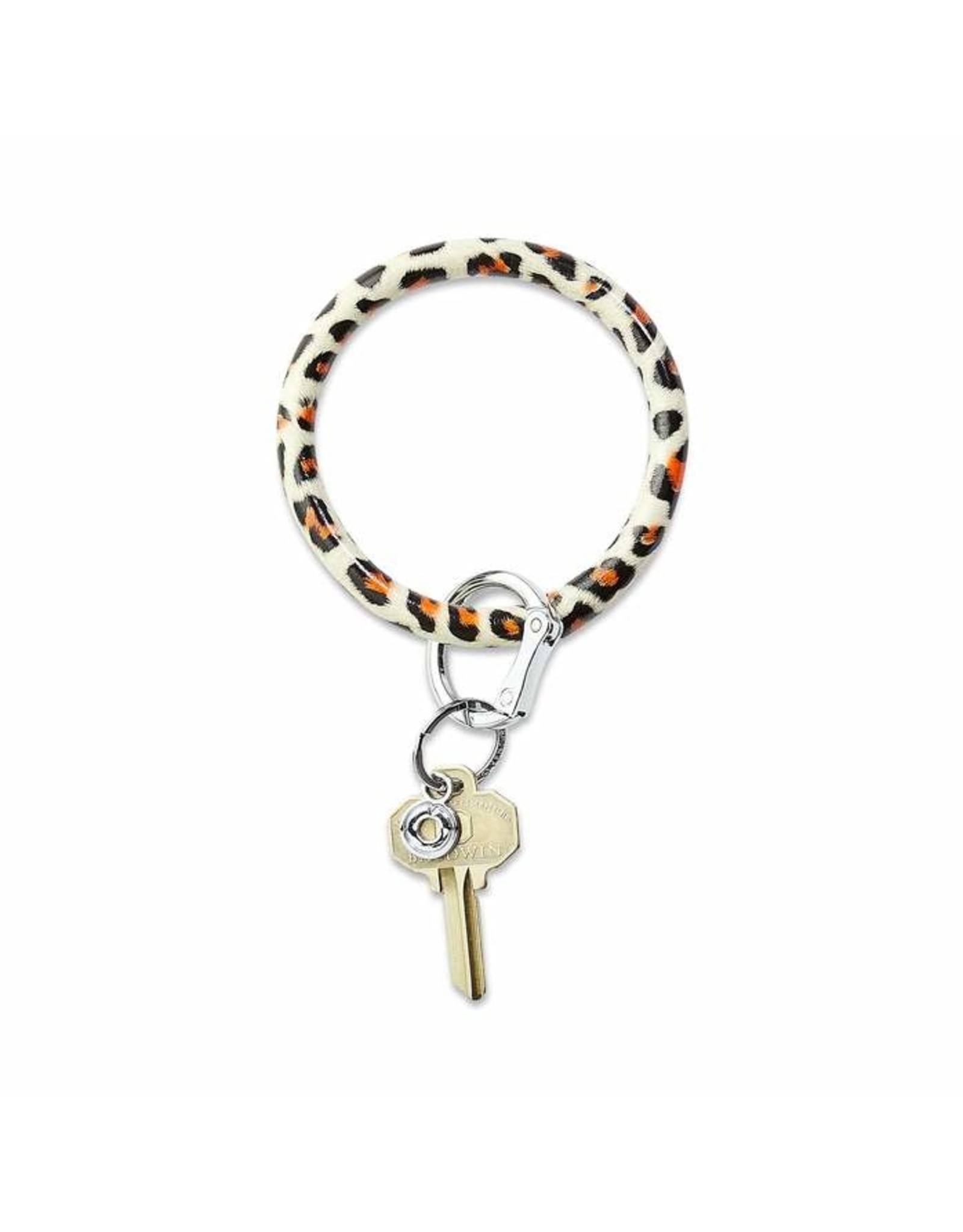 O Venture Embossed leather key ring (cheetah)