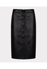 EsQualo EsQualo - Button front faux leather skirt (black)