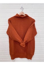 Papillon Papillon - Ribbed mock neck sweater (rust)