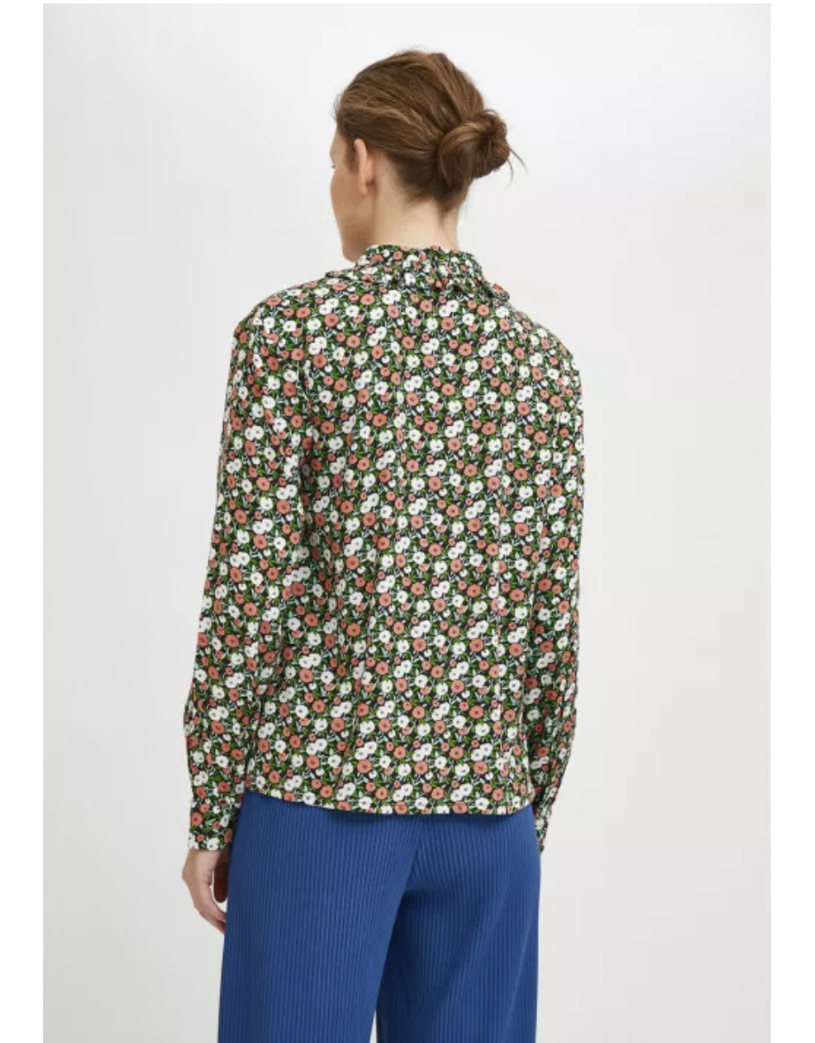 Compania Fantastica Compania Fantastica -  Floral blouse (rust/green)