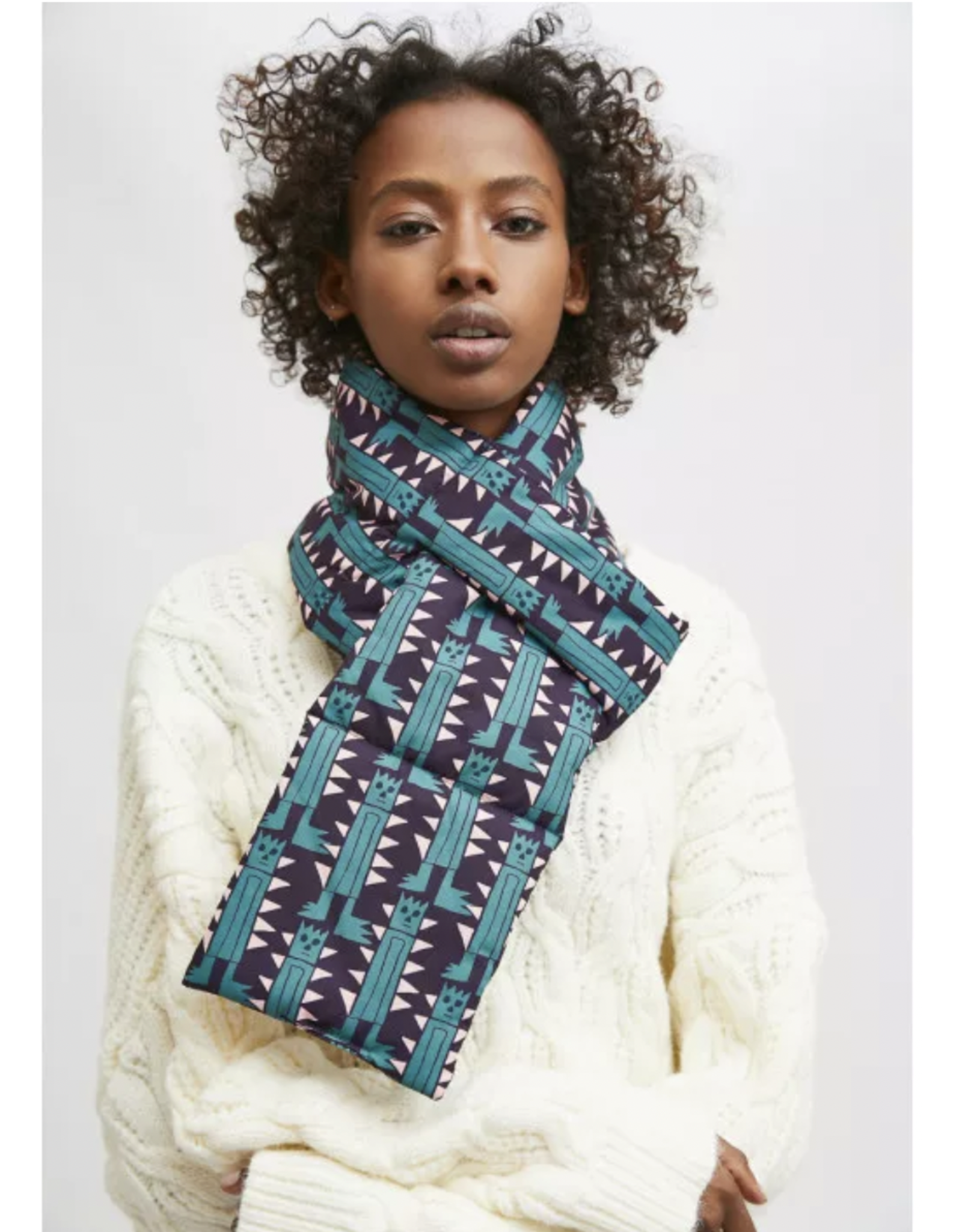 Compania Fantastica Compania Fantastica -  Robot print puff scarf