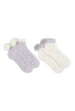 Lemon Lemon - Cable knit No Show Sock - 2 pack (lilac)