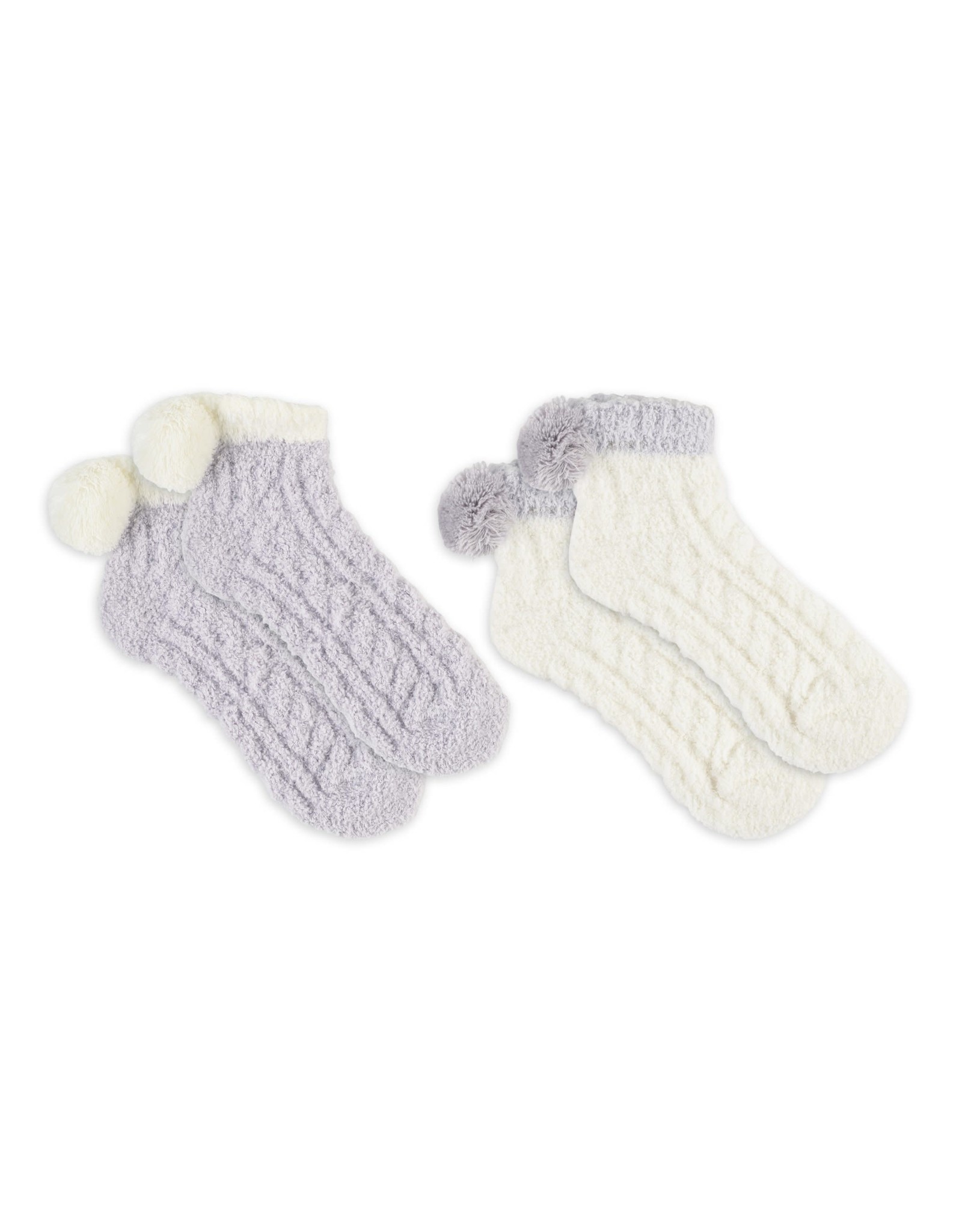 Lemon Lemon - Cable knit No Show Sock - 2 pack (lilac)