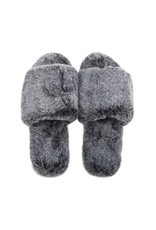 Lemon Lemon - Waterfront fur slide slipper (black)