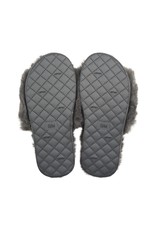 Lemon Lemon - Waterfront fur slide slipper (charcoal)