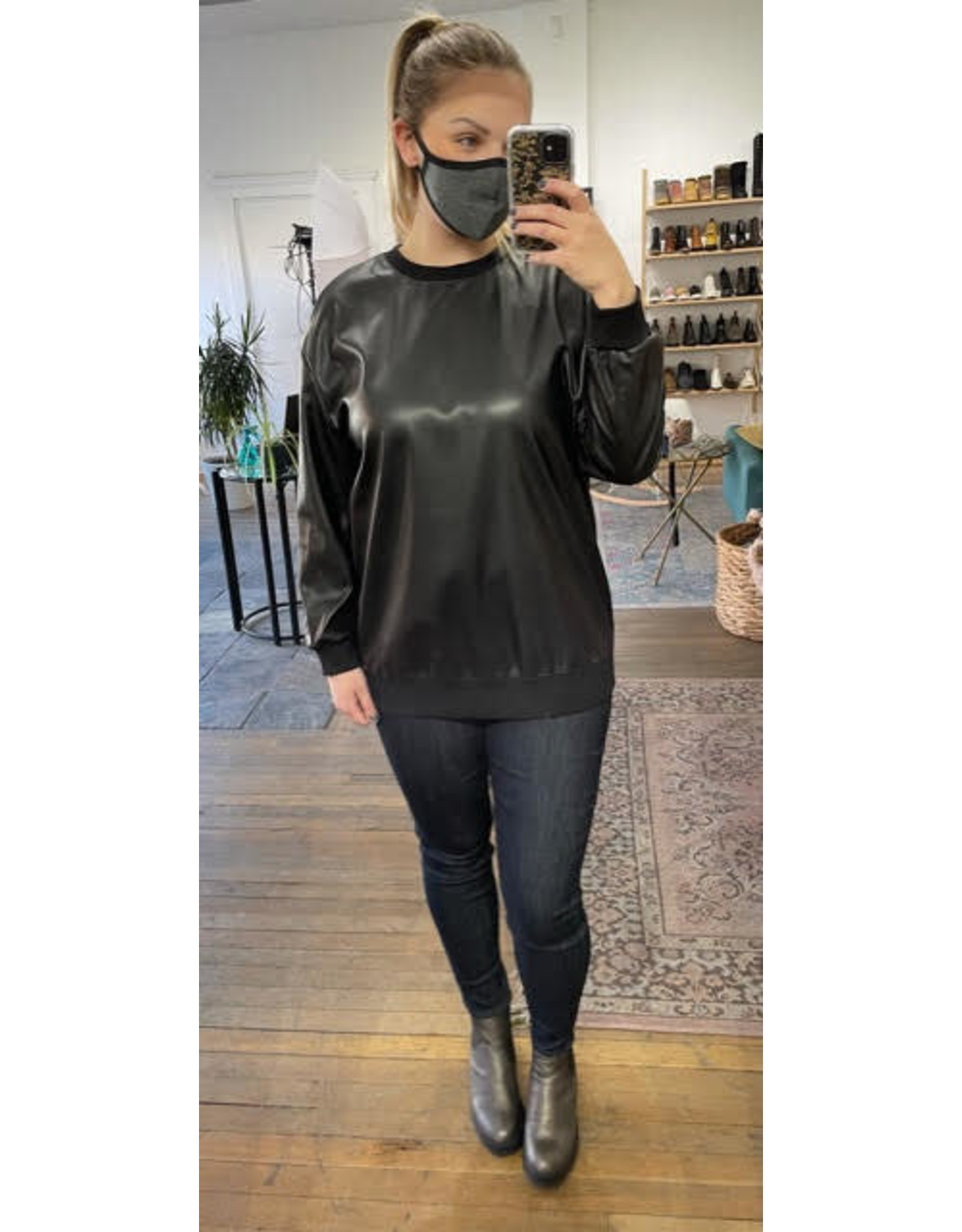 RD Style RD Style - Simone vegan leather top (black)