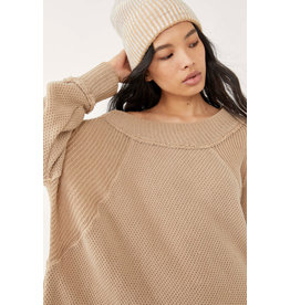 Free people Free People - She's a Keeper vented hem sweater (winter wheat)