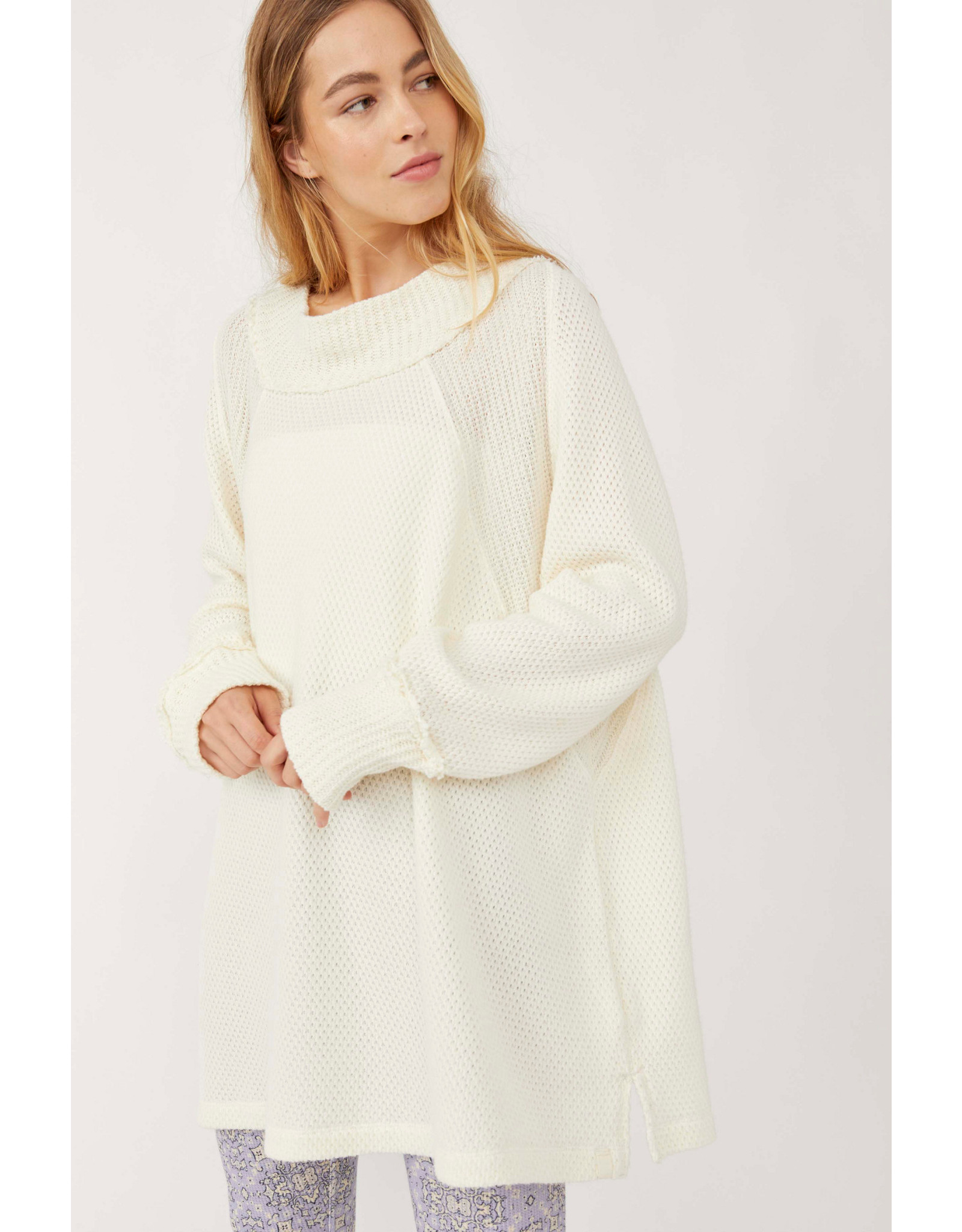 Free people Free People - She's a Keeper vented hem sweater (French vanilla)