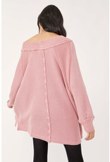 Free people Free People - She's a Keeper vented hem sweater (faded coral)