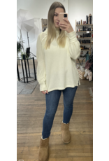 Free people Free People - She's a Keeper vented hem sweater (French vanilla)
