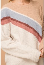 Hem & Thread Hem & Thread - Diagonal stripe sweater (ivory)