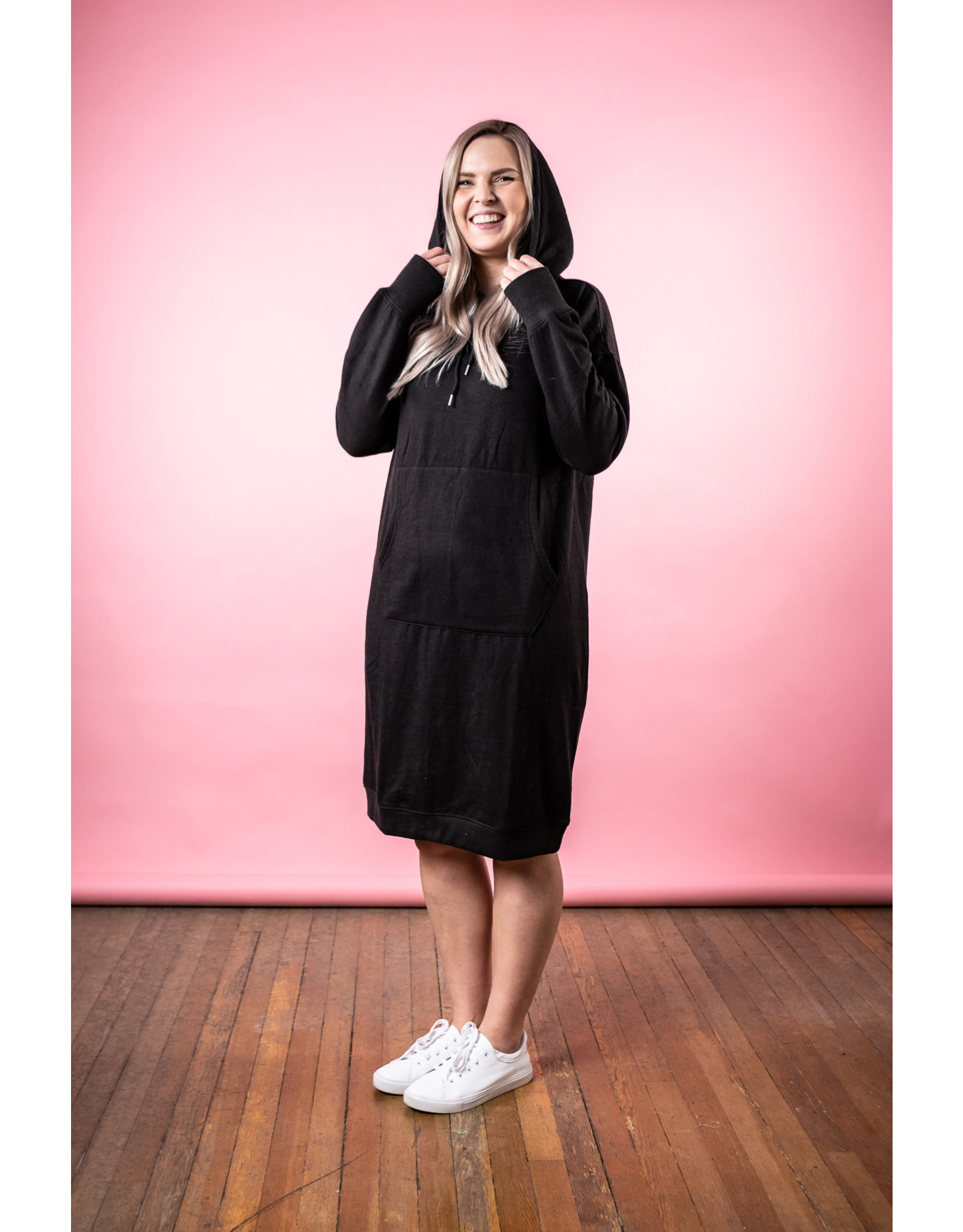 ICHI ICHI - Jondell hooded sweatshirt dress (black)