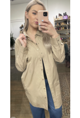RD Style RD Style - Long sleeved shirtdress (tan)