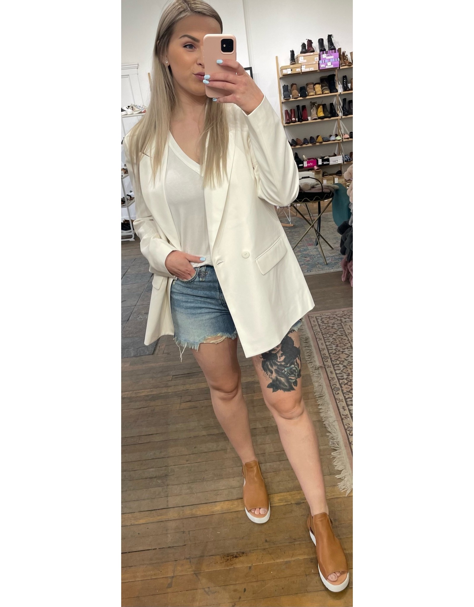 RD Style RD Style - Vivienne double breasted blazer (cream)