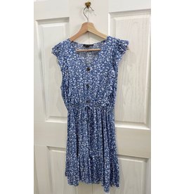En/Kay ENK - Floral dress (blue)