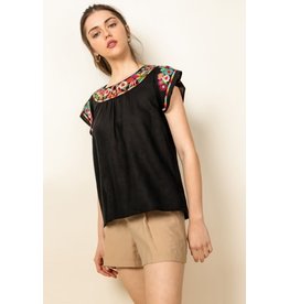 THML THML - Embroidered short sleeve top