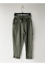 Astrid Astrid - Hampton Holiday linen pant (green with envy)