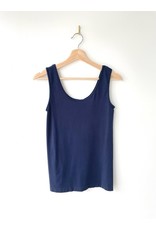 Orange Bamboo tank (navy)